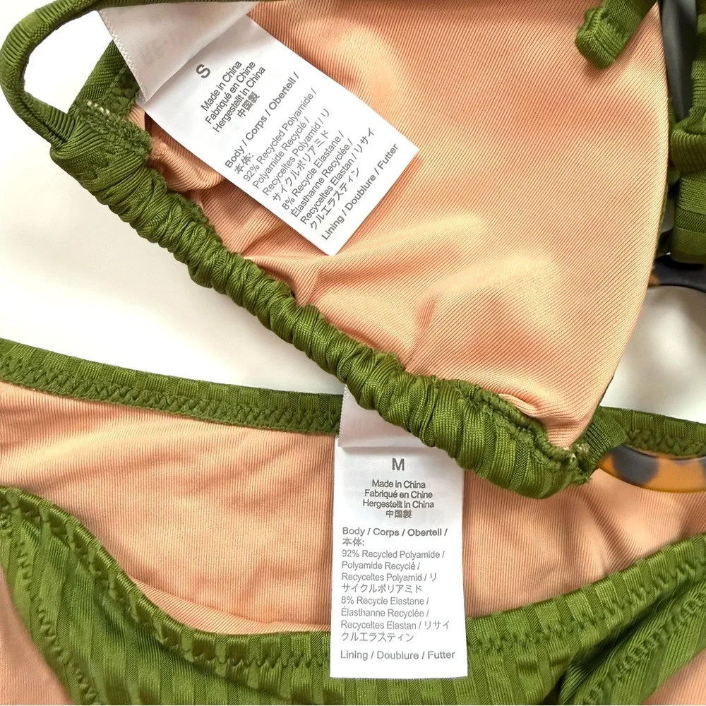 J. Crew Wide Rib O-Ring Bikini in Canteen Green - Picture 7 of 7